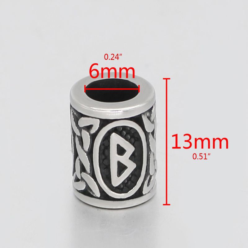 Bộ 24 Hạt Kim Loại Dùng Làm Trang Sức Diy Phong Cách Viking Rune