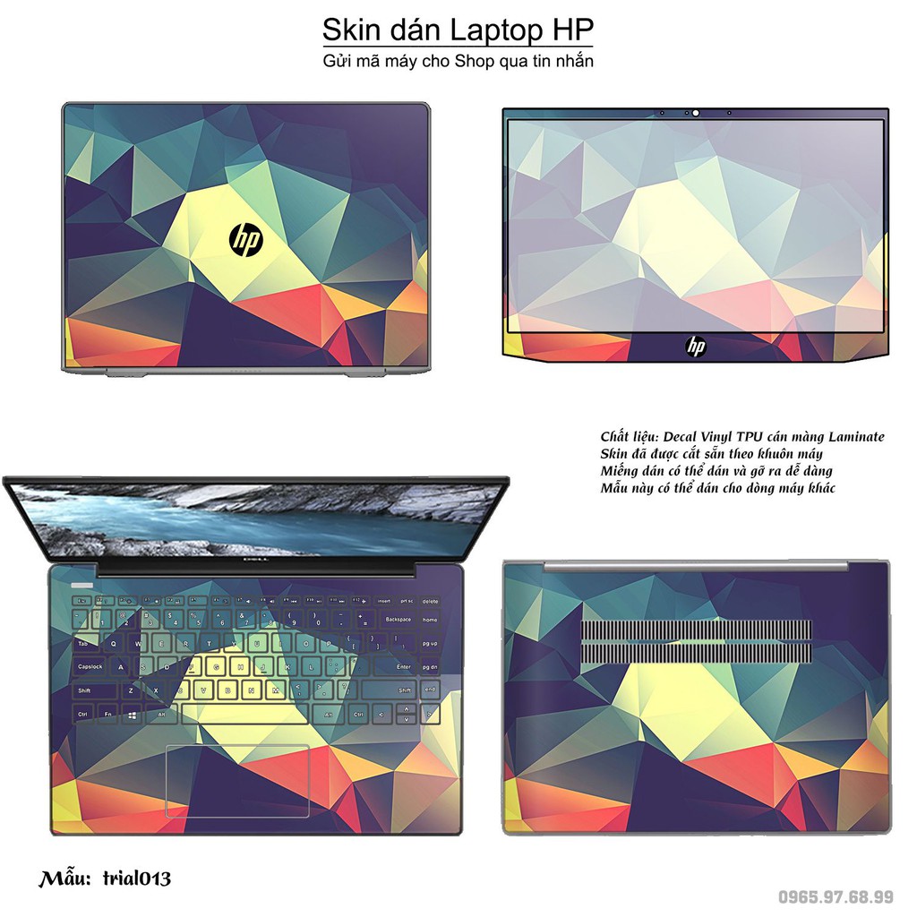 Skin dán Laptop HP in hình Đa giác _nhiều mẫu 3 (inbox mã máy cho Shop)