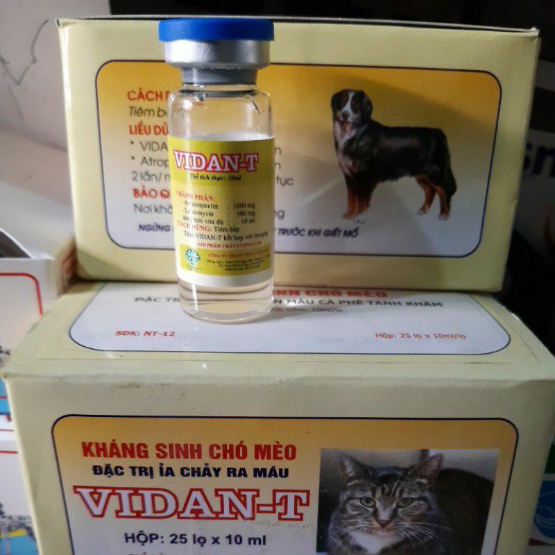 Sản phẩm cao cấp cho chó Vidan T 10ml đ.tr b.ệ.n.h chó mèo dạng tjse.