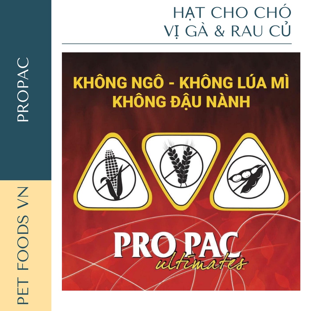 Hạt cho chó PROPAC Heartland Choice 12kg vị Gà &amp; Rau Củ