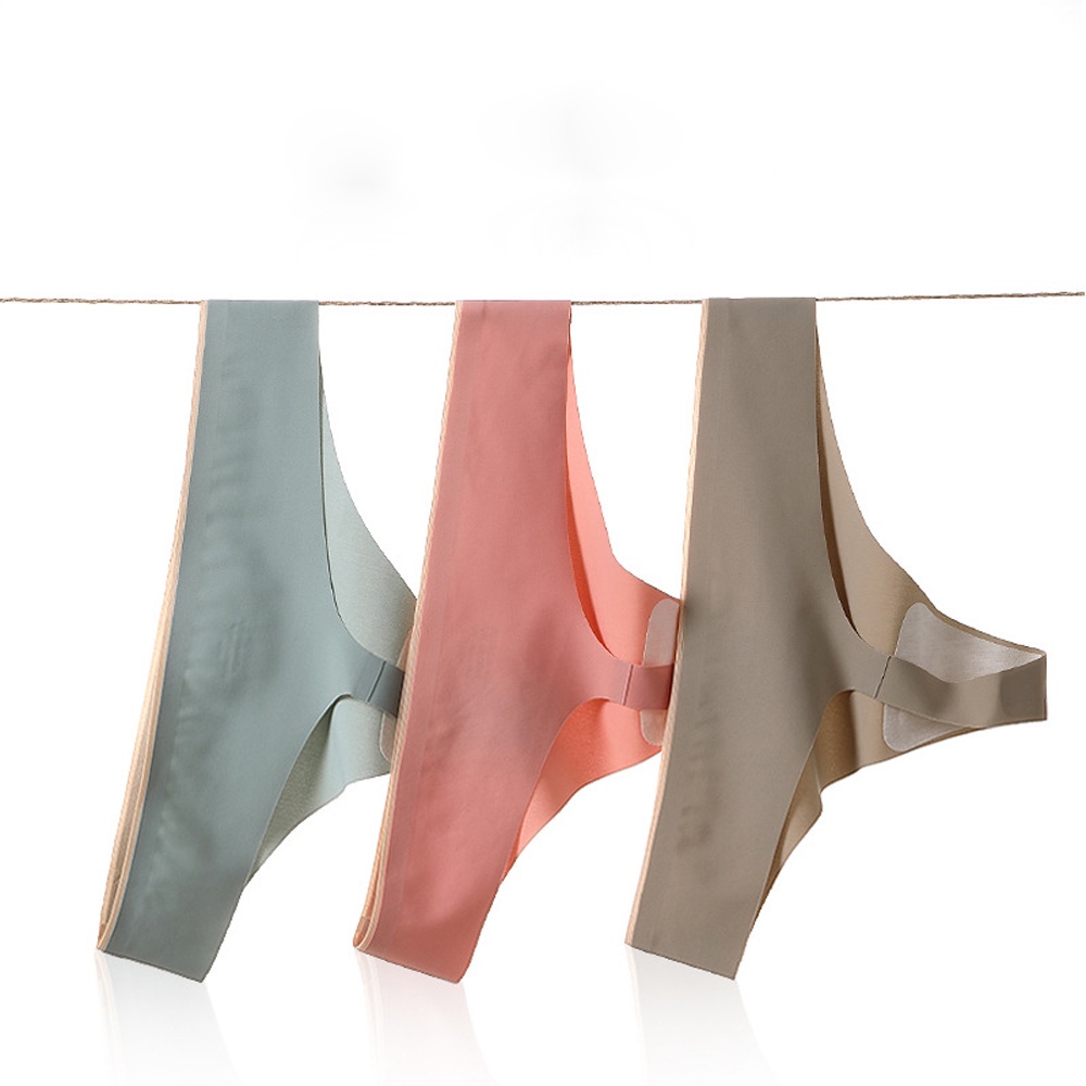 Quần Lót Lọt Khe Không Đường May Bằng Lụa Satin Màu Trơn Thời Trang Quyến Rũ Cho Nữ | BigBuy360 - bigbuy360.vn