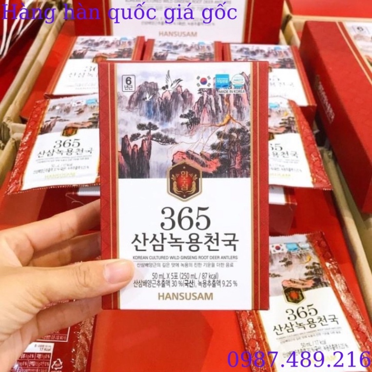 NƯỚC HỒNG SÂM NHUNG HƯƠU 365, Hộp 30 Gói [ Hàng Mới Về ]