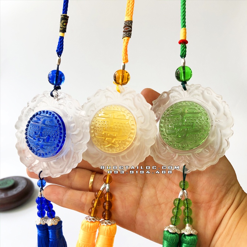 Dây Treo Xe Ô Tô Ngọc Bội Tinh Xảo 3 Màu Lựa Chọn