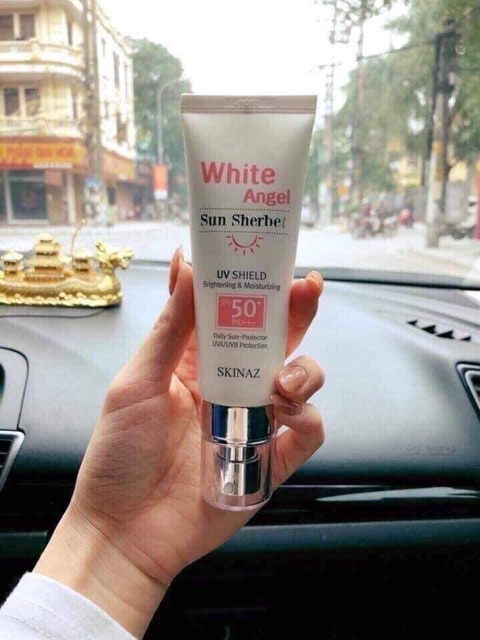 Kem chống nắng white Angel Sun Sherbet skinaz SPF 50+,PA+++