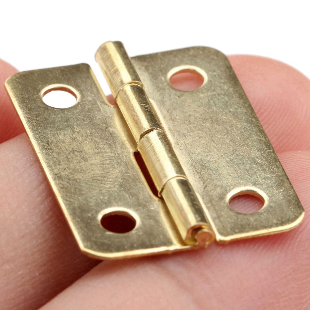 LANFY Bộ 10 bản lề và vít cửa gỗ mini bằng sắt nhiều màu tùy chọn dùng trang trí diy