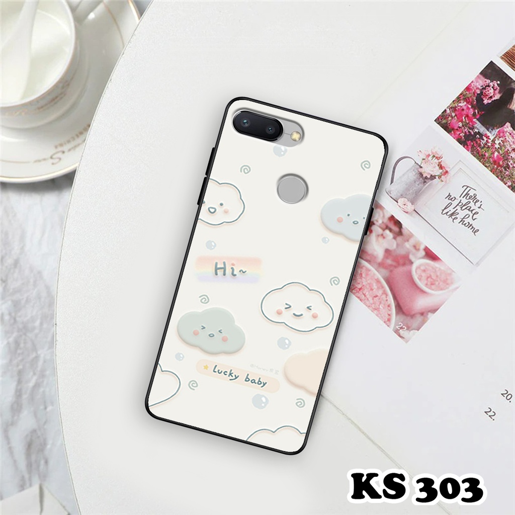 Ốp lưng Xiaomi Redmi 6 - Redmi 6A - Redmi 6X - Redmi 6 Pro - Ốp in hình gấu &amp; thỏ đang yêu - lưng nhám viền TPU cao cấp