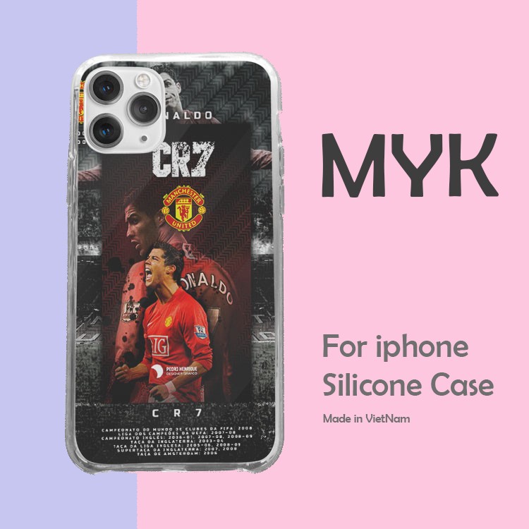 Ốp lưng CR7 Ronaldo MU  đỉnh cao chiến thắng cho Iphone 5 6 7 8 Plus 11 12 Pro Max X Xr FOO20210083