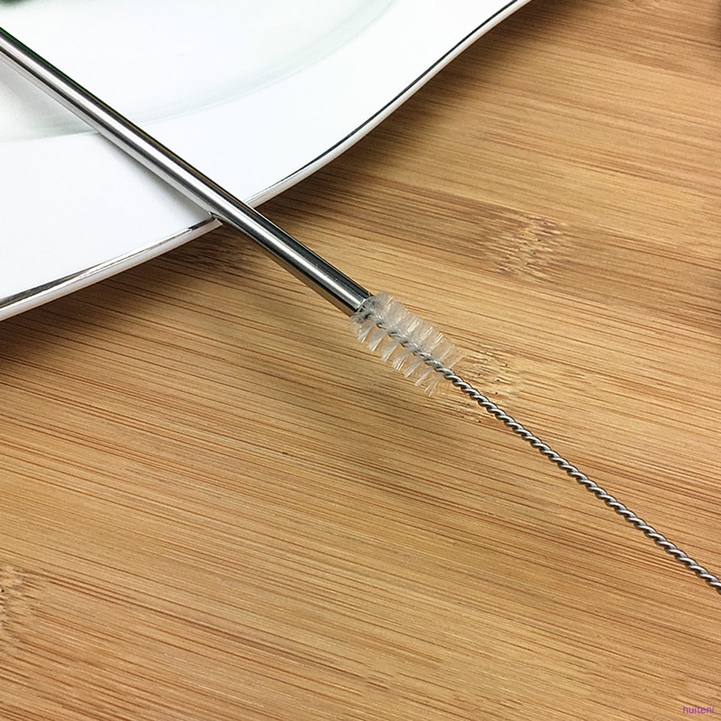 Cọ Vệ Sinh Ống Hút Bằng Thép Không Gỉ Mềm Dài 21.5cm