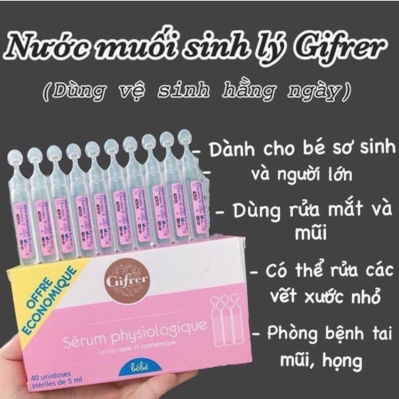 NƯỚC MUỐI SINH LÝ PHÁP SÉRUM PHYSIOLOGIQUE (Tép hồng)