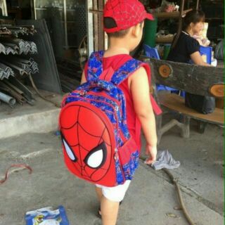 Set Balo nhện 3D và mũ nhện cho bé cỡ lớn