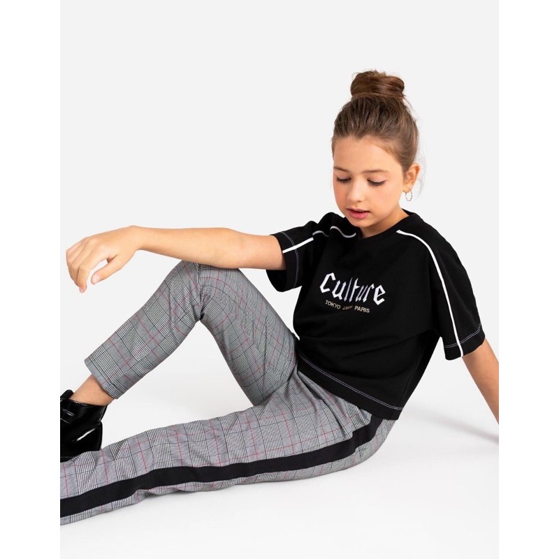 Quần Jogger kẻ dạ cho bé gái hàng xuất xịn