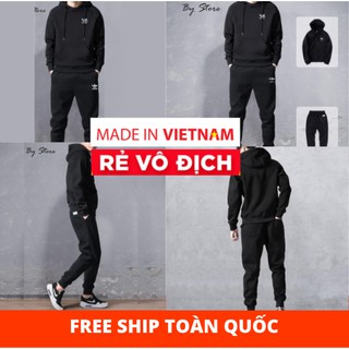 Bộ đồ HOODIE chất nỉ bông cao cấp - Hàng xuất khẩu Made in Vietnam Freeship