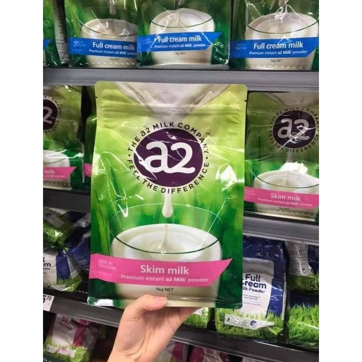 Sữa A2 của Úc, Sữa Tươi Nguyên Kem Và Tách Kem Dạng Bột gói 1kg và lon 850g