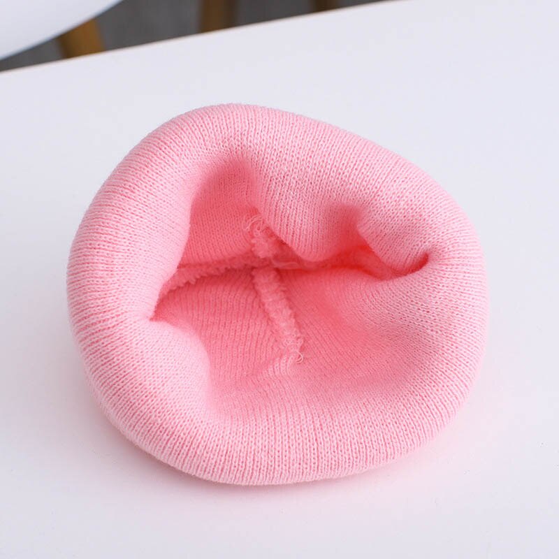 Mũ Beanie Dệt Kim Dày Dặn In Họa Tiết Trái Tim Hoạt Hình Thời Trang Thu Đông Cho Bé
