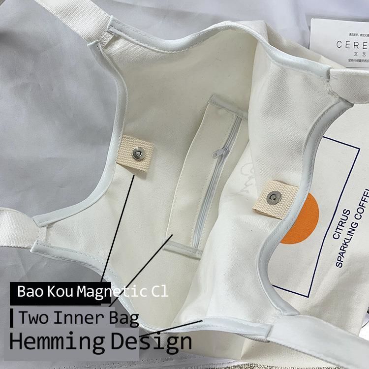 Túi Đeo Vai Vải Canvas In Hình Trái Cây Đơn Giản Xinh Xắn