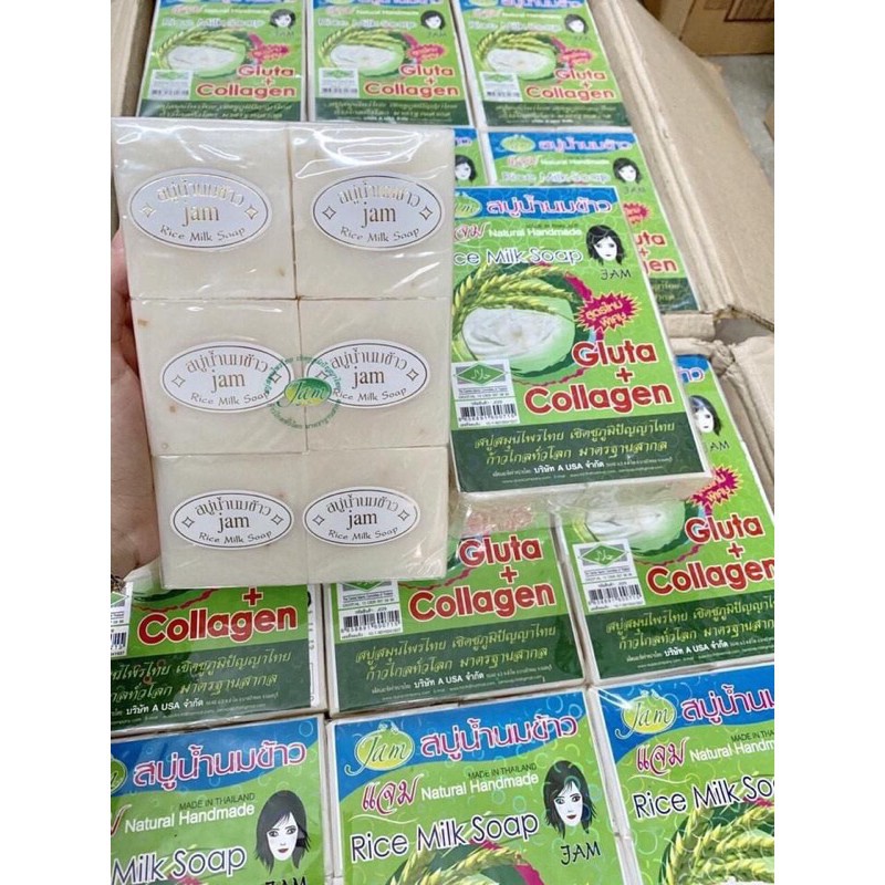Lốc Xà Bông Cám Gạo Jam Rice Milk Soap Thái Lan