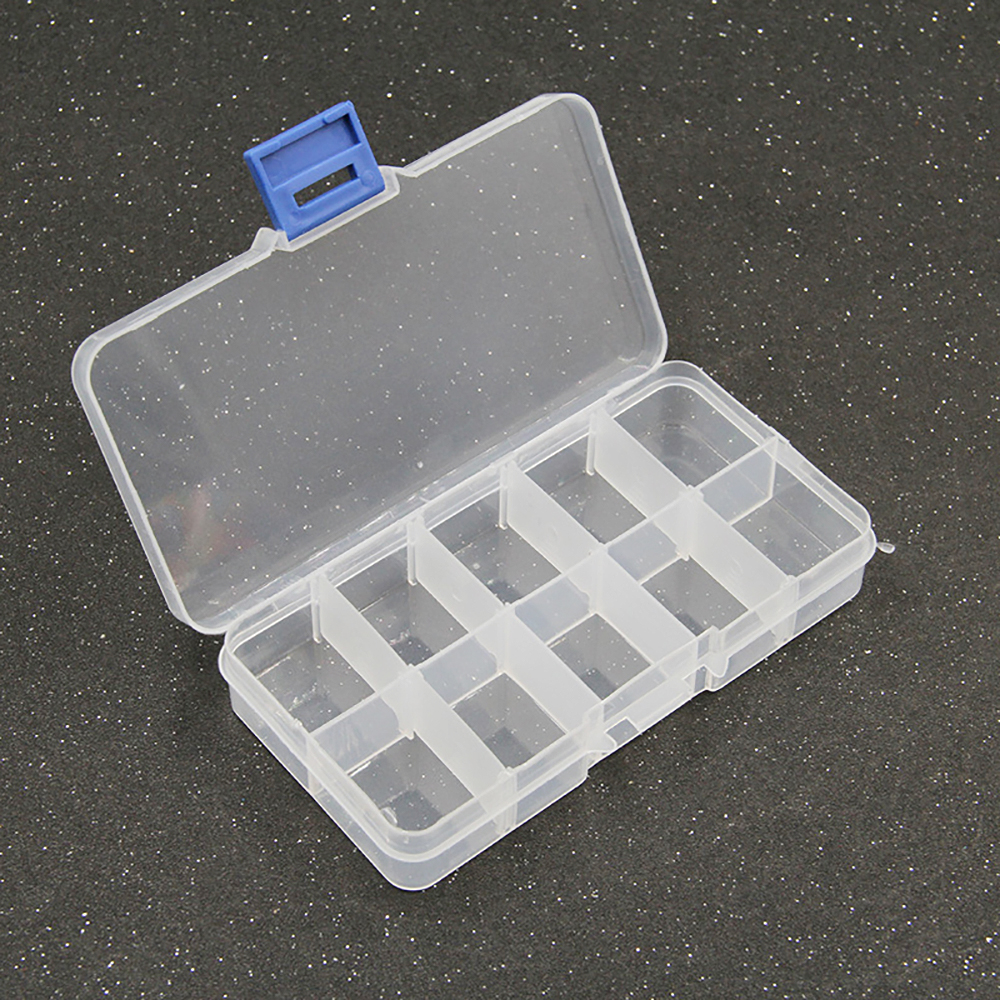 10/24 Grids Transparent Plastic Storage Box Case Multifunctional Plastic  Slot Adjustable for Pils Jewelry Beads Earring Case Organize