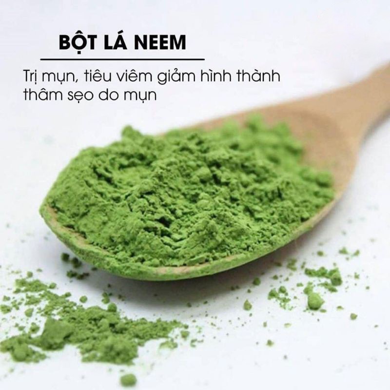 <TẶNG CỌ> Bột đắp mặt nạ Lá Neem Ấn Độ nguyên chất sạch mịn Handmade MACHI (100% Organic) - Làm sạch da mụn