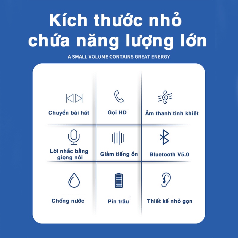 Tai nghe Bluetooth không dây MINI Wireless Earphones J55 thiết kế nhỏ gọn, thể thao, chống nước