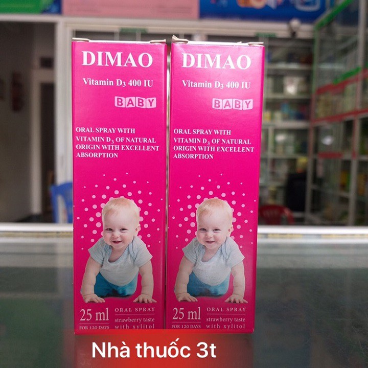 Vitamin D3 400 IU DIMAO dạng xịt từ Châu Âu -Dimao- Cho trẻ thêm cao.