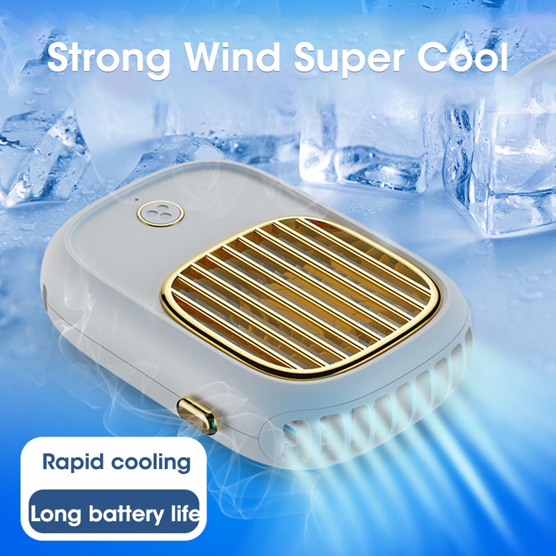 Nocclili Quạt đeo cổ Quạt cầm tay Đa chức năng Quạt treo cổ ba trong một quạt để bàn pin lớn 2000 mAh quạt gió siêu êm