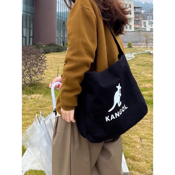 Túi đeo chéo Kangol kiểu Hàn ulzzang unisex (có sẵn, vừa a