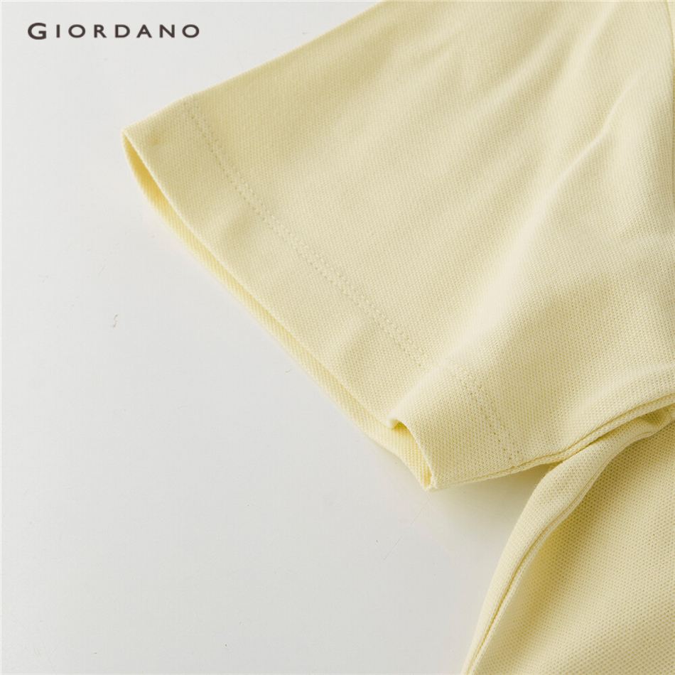 Áo Thun Polo Nữ GIORDANO 05311392 Ngắn Tay Co Giãn Màu Sắc Tương Phản | BigBuy360 - bigbuy360.vn
