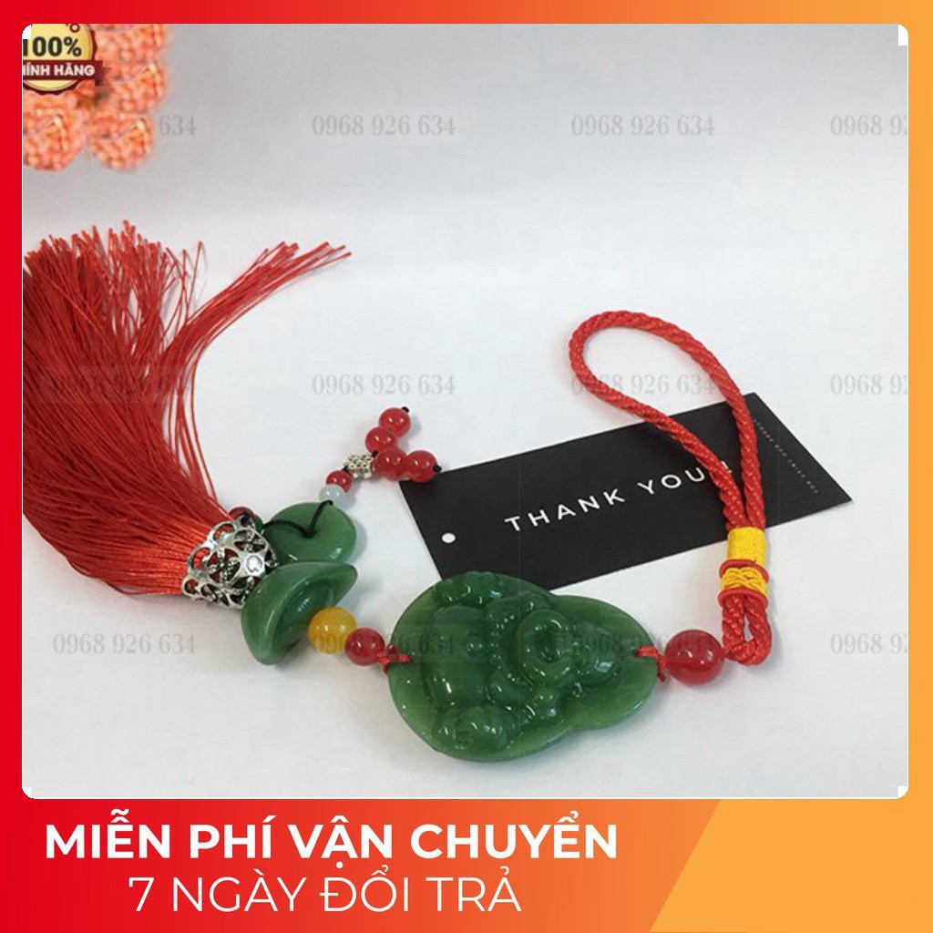 Khánh treo ô tô ⚡️FREESHIP⚡️Dây treo ô tô bằng đá Phật di lặc xanh ngọc