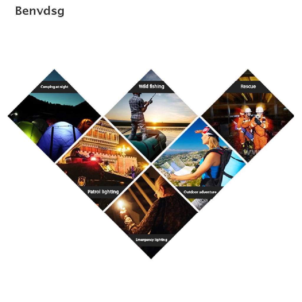 Đèn Pin 6 Bóng LED USB Cảm Biến Cao Cấp Có Thể Sạc Lại