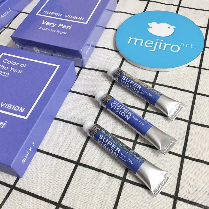 Set màu Very Peri tím lịm màu nhũ siêu xinh Super Vision- Set 3 màu 8ml
