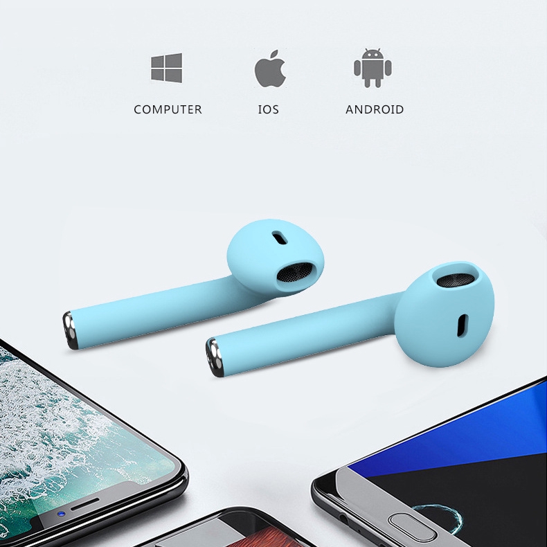 Wireless Bluetooth 5.0 Earbuds inpods12 Fashion Multicolor Fine Scrub Stereo Earphone