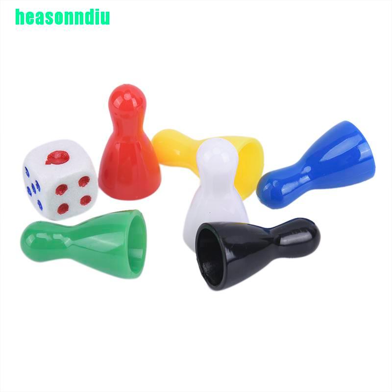 Set 6 Viên Xúc Xắc Bằng Nhựa Nhiều Màu Sắc Dễ Thương Cho Bé