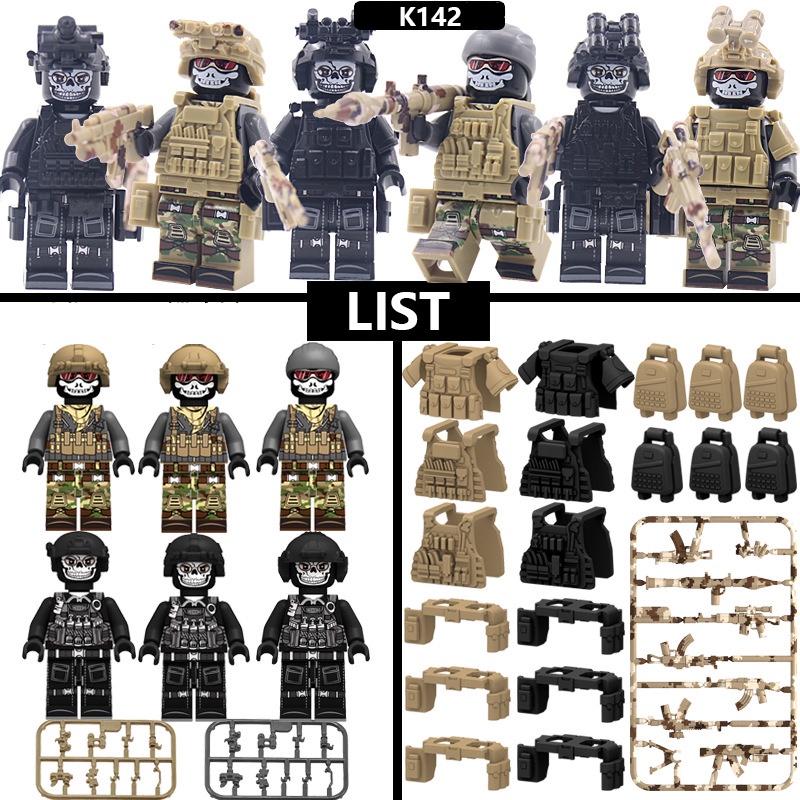 Mô Hình Đồ Chơi Lắp Ráp Đội Swat Team Swat Team Minifigure Tương Thích Với Khối Xây Dựng Dành Cho Bé Trai