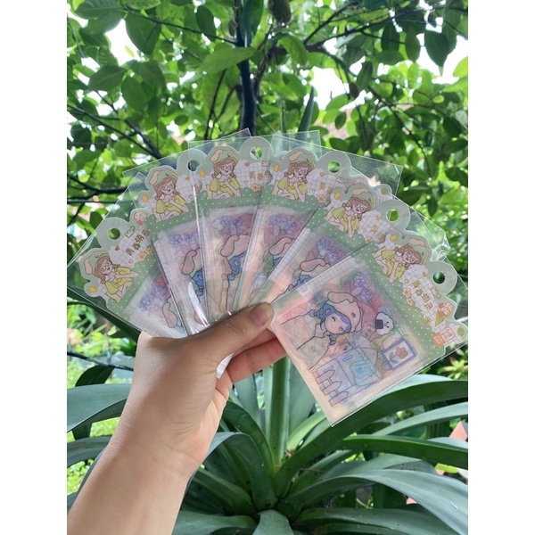Sticker túi vuông 12 tấm