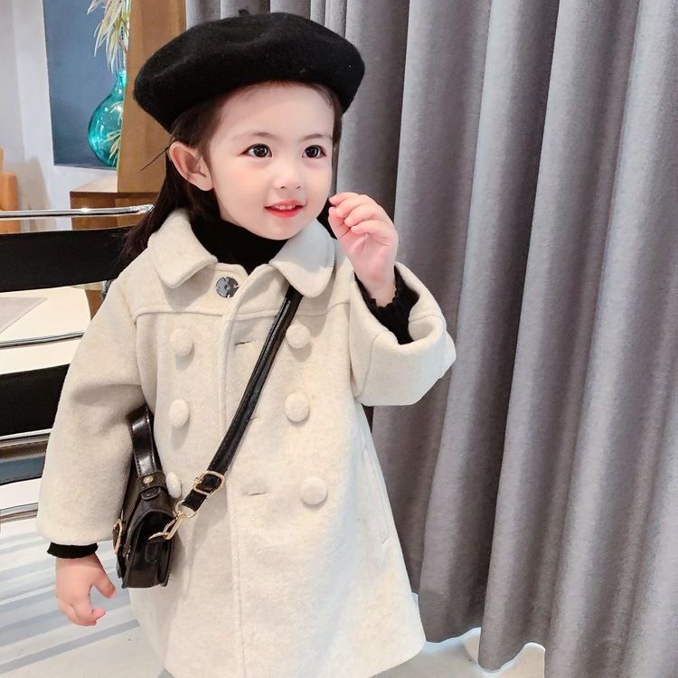 Áo khoác dáng dài thời trang đáng yêu cho bé gái