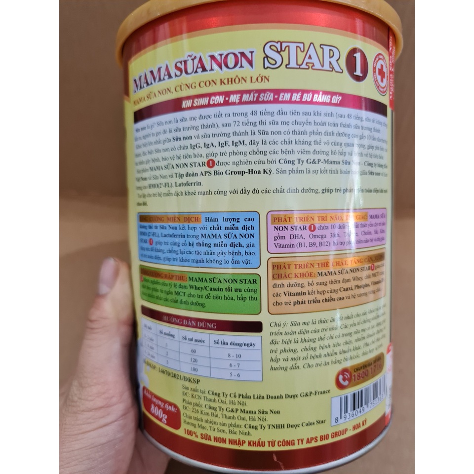 Mama Sữa Non Star 1, Star 2, Star 3 Lon 800g