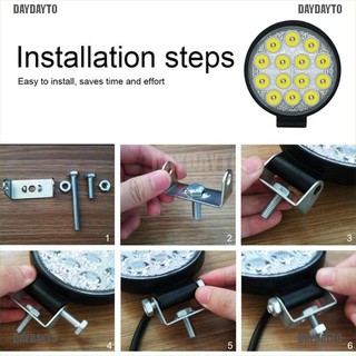 Đèn led tròn 14 bóng công suất 42W cho xe tải/xe SUV/ATV
