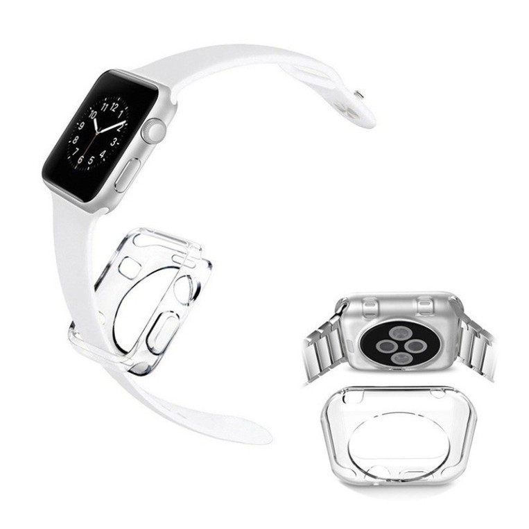 Ốp Apple Watch ❤ Ốp Bảo Vệ Đồng Hồ Thông Minh Apple Watch Series 6/5/4/3/2/1 Dẻo Trong Suốt ❤ Full Size 38/40/42/44