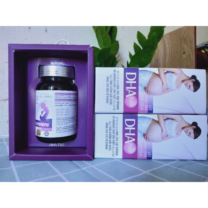 Sắt 3 sắt bầu DHA Pro với sắt và vitamin tổng hợp dễ hấp thu và không táo bón, sắt bầu, sắt tổng hợp