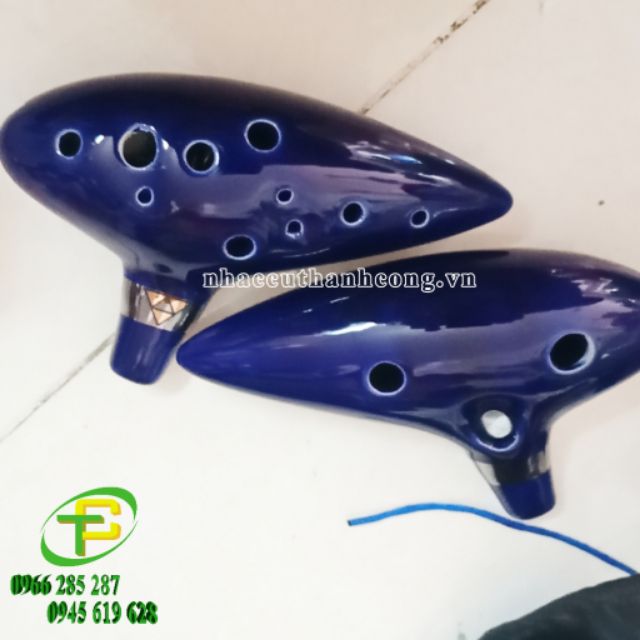 Sáo Ocarina bằng sứ 12 lỗ - Tặng kèm túi đựng