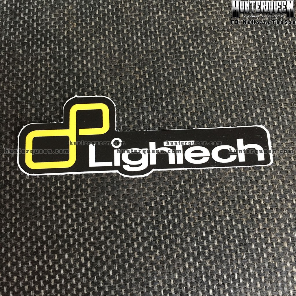 LighTech[9.3x3.3cm] decal cao cấp chống nước, sắc nét, bền màu, dính chặt. Hình dán logo trang trí mọi nơi