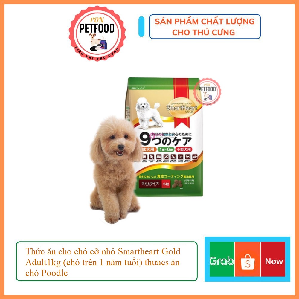 Thức ăn cho chó cỡ nhỏ Smartheart Gold Adult1kg (chó trên 1 năm tuổi) thưacs ăn chó Poodle