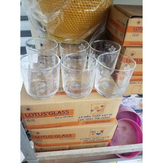 Bộ 6 ly thủy tinh bầu dễ thương | Thủy tinh Lotus | Bộ 6 cốc uống nước thủy tinh