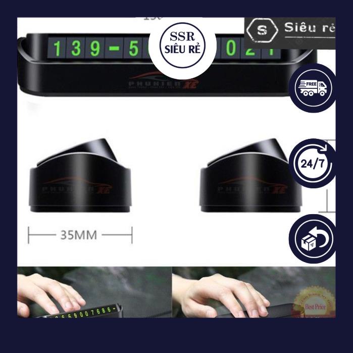 Bảng hiển thị số điện thoại gắn trên taplo kính xe hơi ô tô Dạ Quang phát sáng đêm để lại thông tin liên lạc (PD1317)