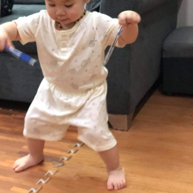 Bộ cotton sơ sinh Hãng LitiBaby vải mềm mại, mỏng mát