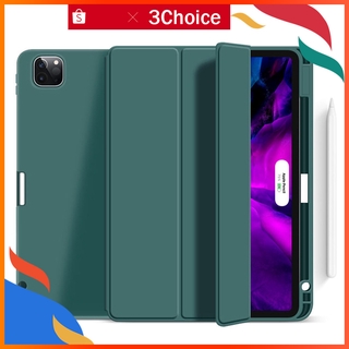Bao da bảo vệ silicon mềm chống rơi có ngăn để bút cho iPàd Pro 11 2020