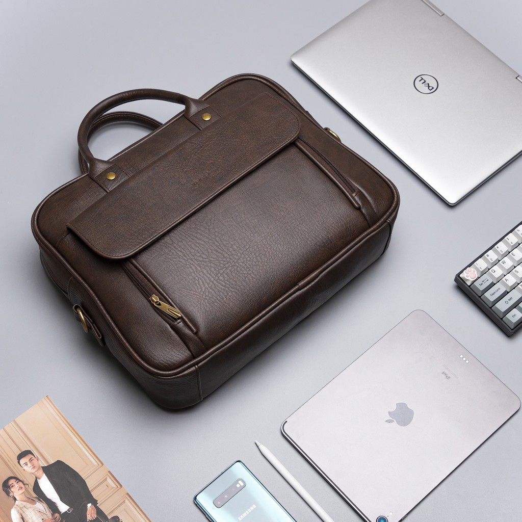 Cặp da công sở CCS6 đựng laptop và tài liệu chuyên nghiệp nhiều ngăn- Fadoda