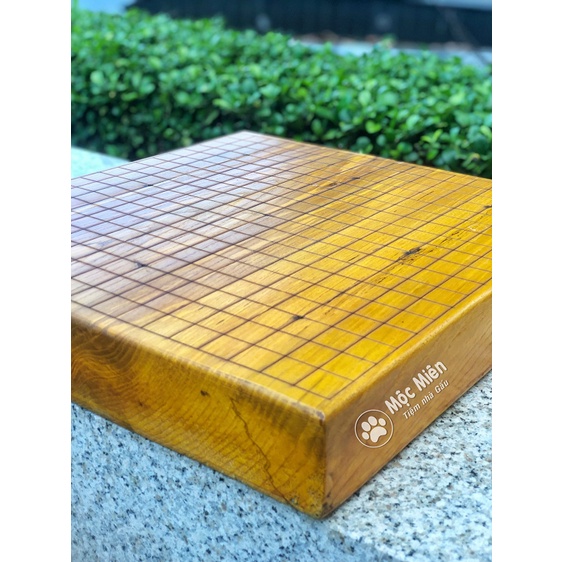 Bàn cờ vây cờ caro gỗ sồi 19x19 bề dày 6cm