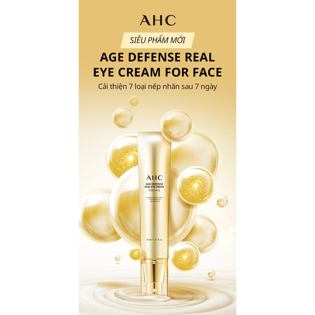[NEW 2021] Kem Dưỡng Mắt Chống Lão Hóa Cho Toàn Mặt AHC Age Defense Real Eye Cream For Face 10ml | BigBuy360 - bigbuy360.vn