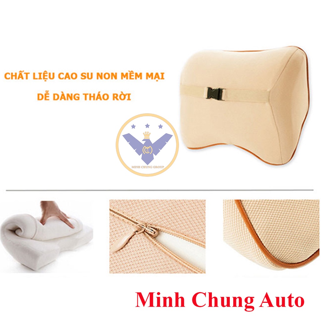 Gối, Tựa Lưng Ghế Ô Tô Cao Su Non + Nỉ